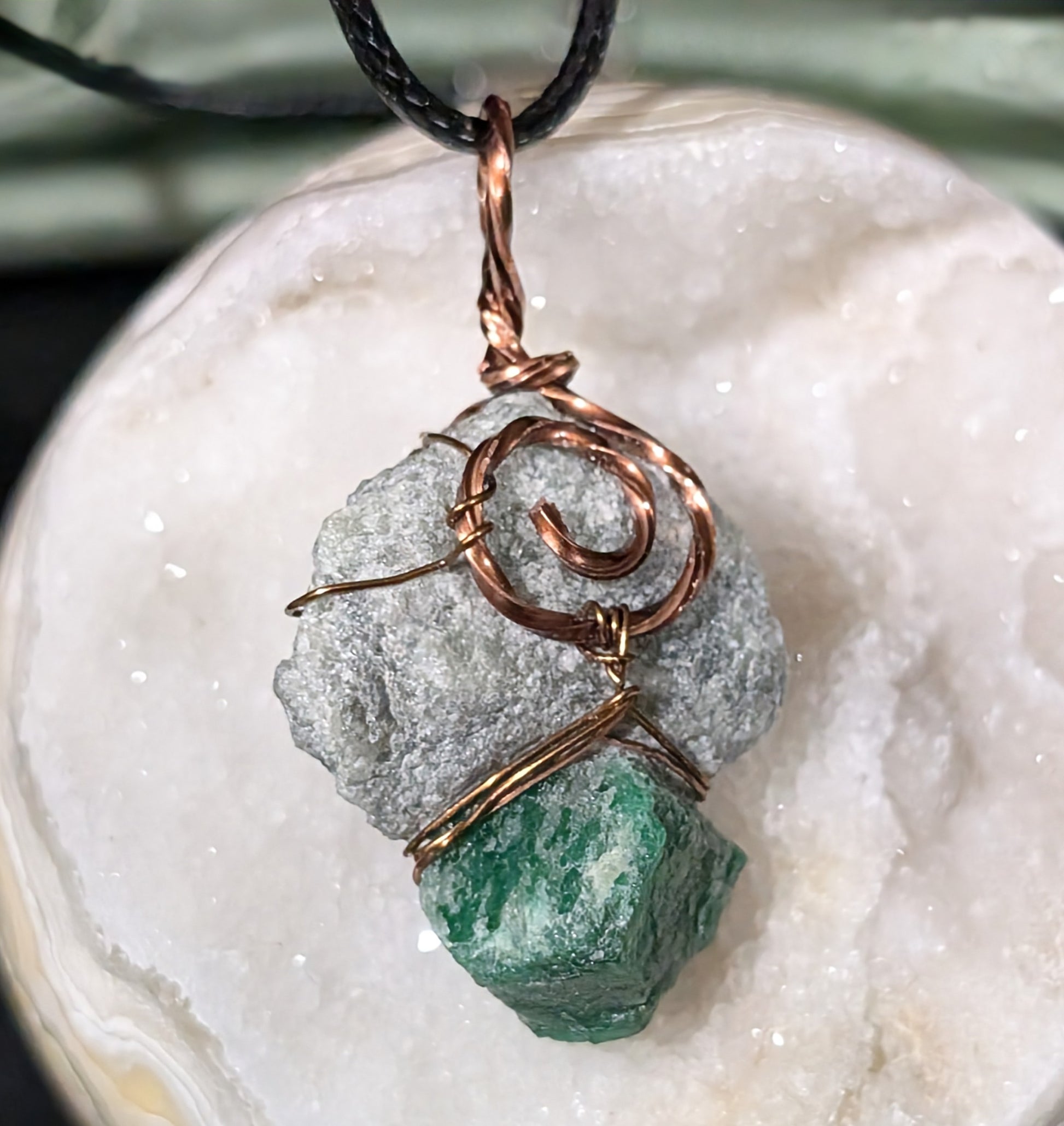 Raw Emerald Pendant