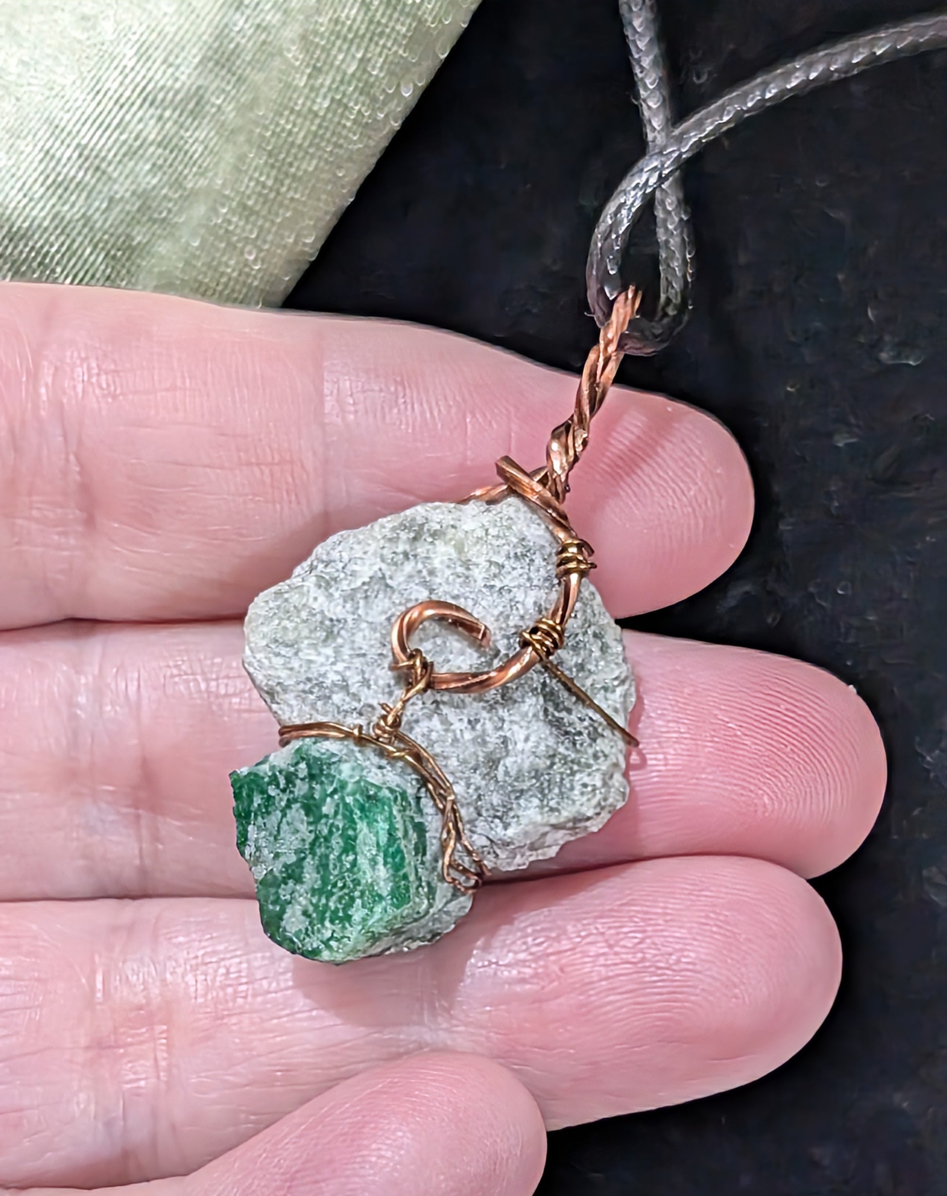 Raw Emerald Pendant