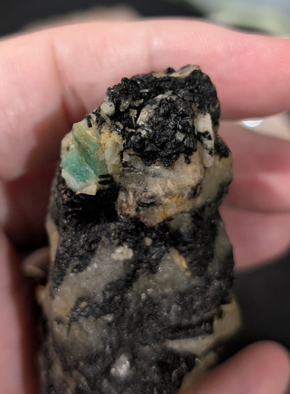 Raw Emerald in Kyanite Matrix Specimen