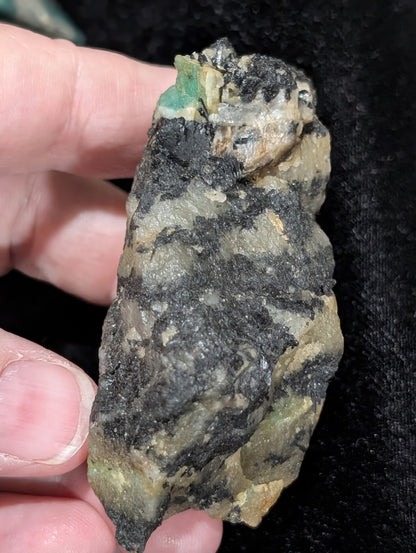 Raw Emerald in Kyanite Matrix Specimen