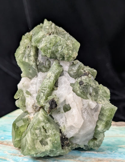Raw Green Diopside Specimen with Mica