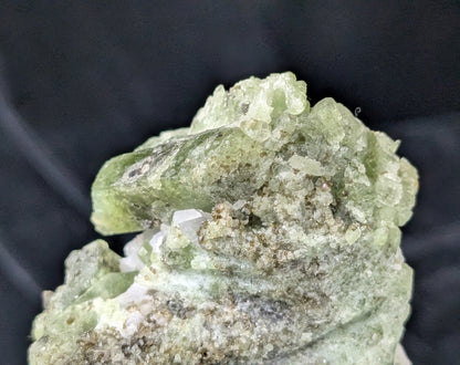 Raw Green Diopside Specimen with Mica