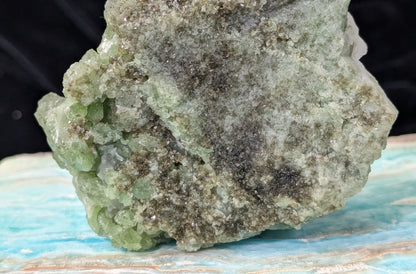 Raw Green Diopside Specimen with Mica