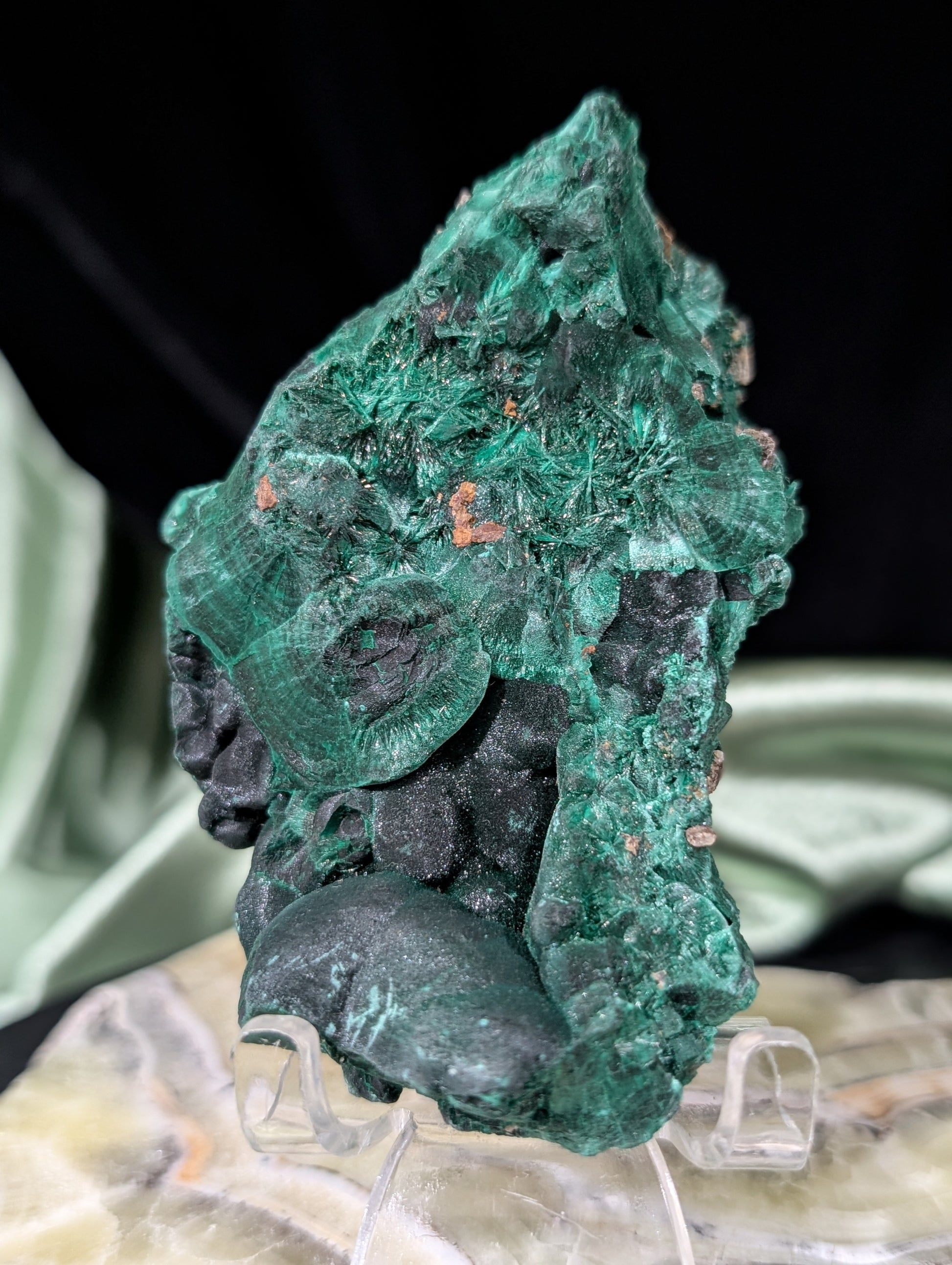Raw Silky Malachite Specimen