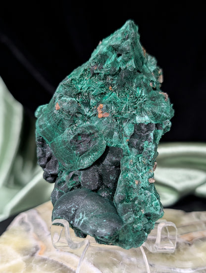 Raw Silky Malachite Specimen