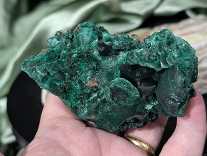 Raw Silky Malachite Specimen