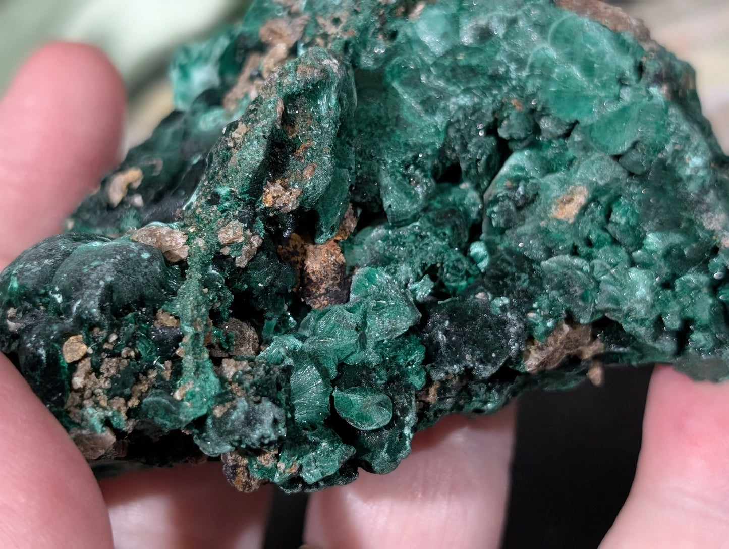 Raw Silky Malachite Specimen