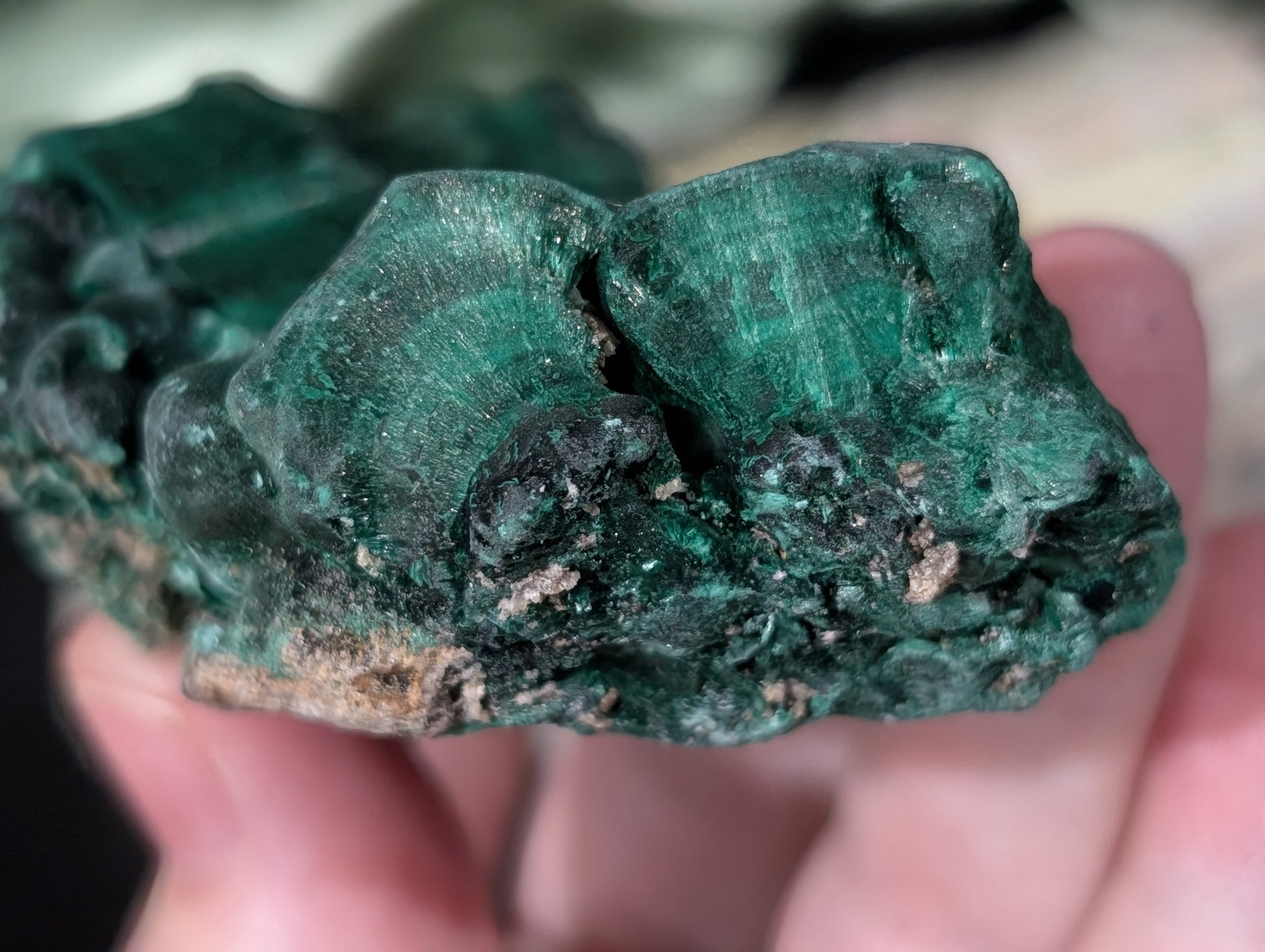 Raw Silky Malachite Specimen