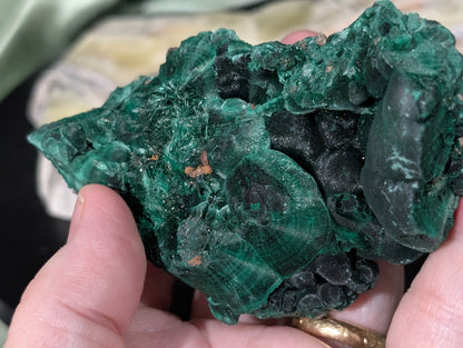 Raw Silky Malachite Specimen