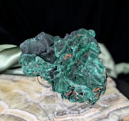 Raw Silky Malachite Specimen