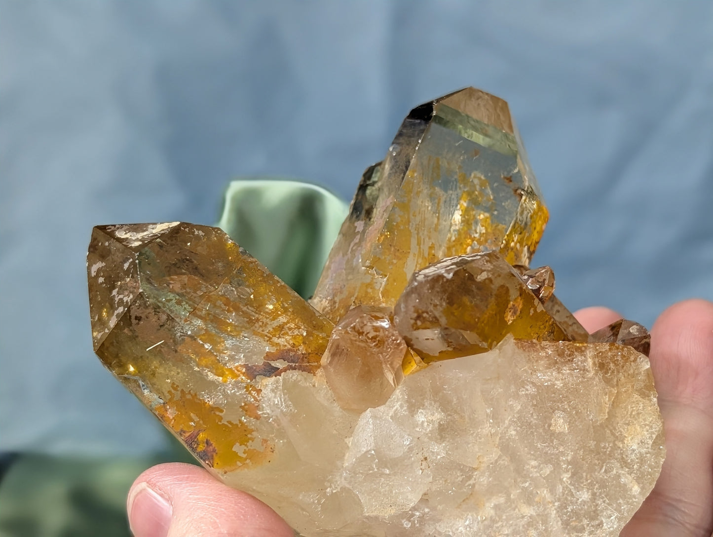Raw Smoky Citrine Cluster Specimen 1J