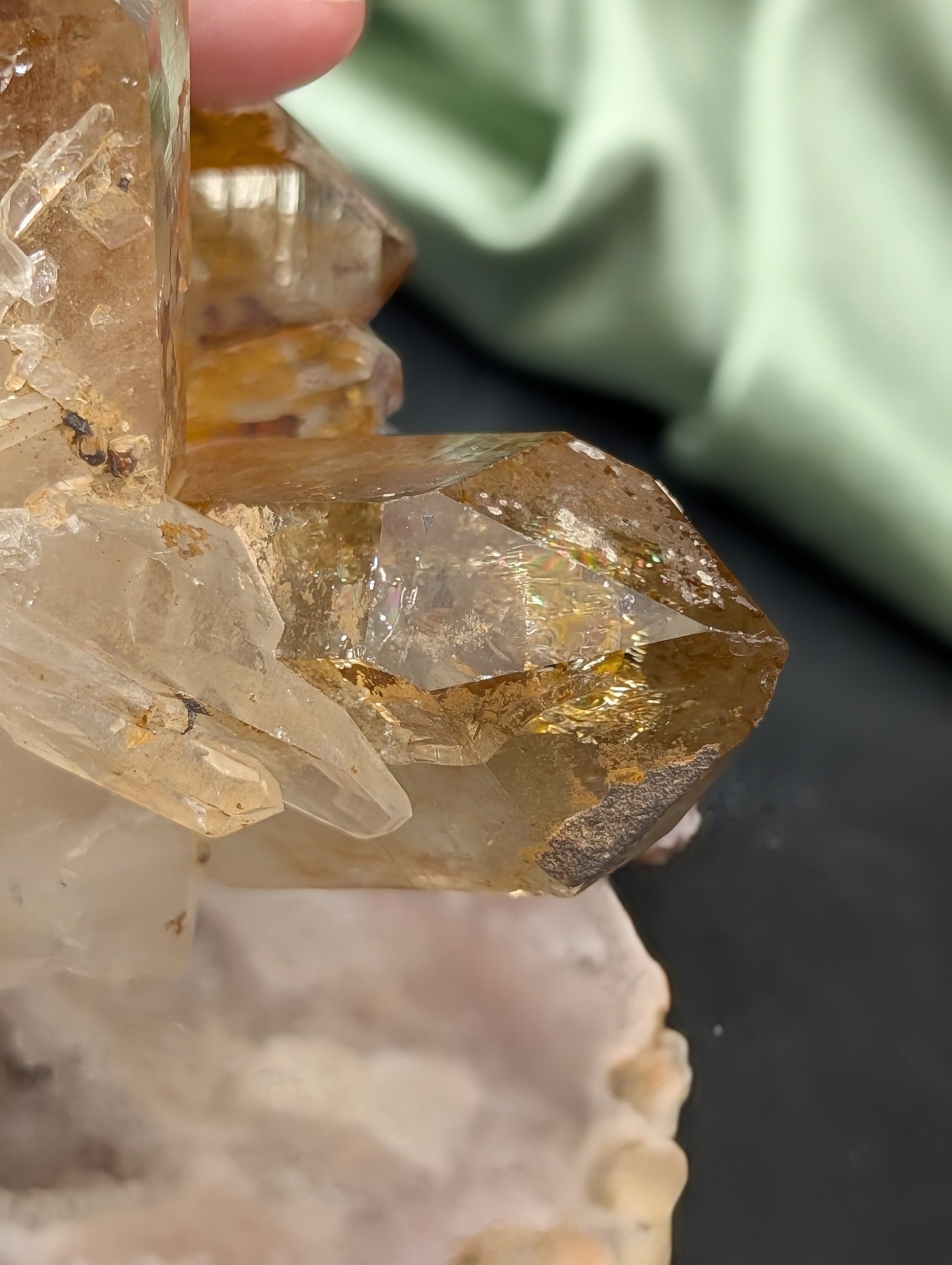 Raw Smoky Citrine Cluster Specimen 1Q