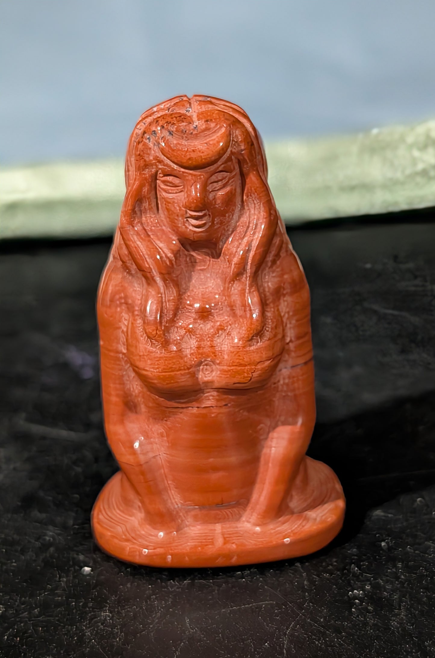 Red Jasper Maiden Figurine 1A