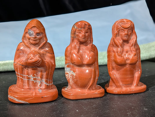 Red Jasper Maiden Mother Crone Set 1A