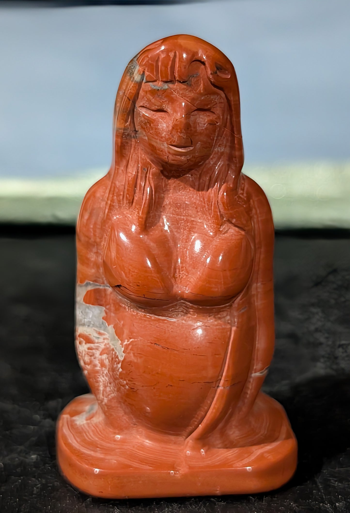 Red Jasper Mother Figurine 1A