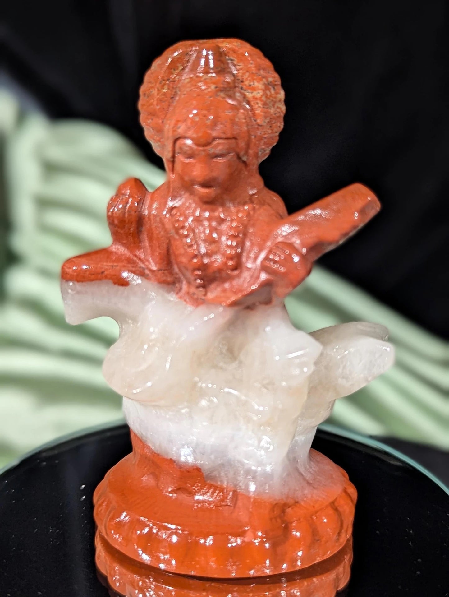 Red Jasper Saraswati Figurine