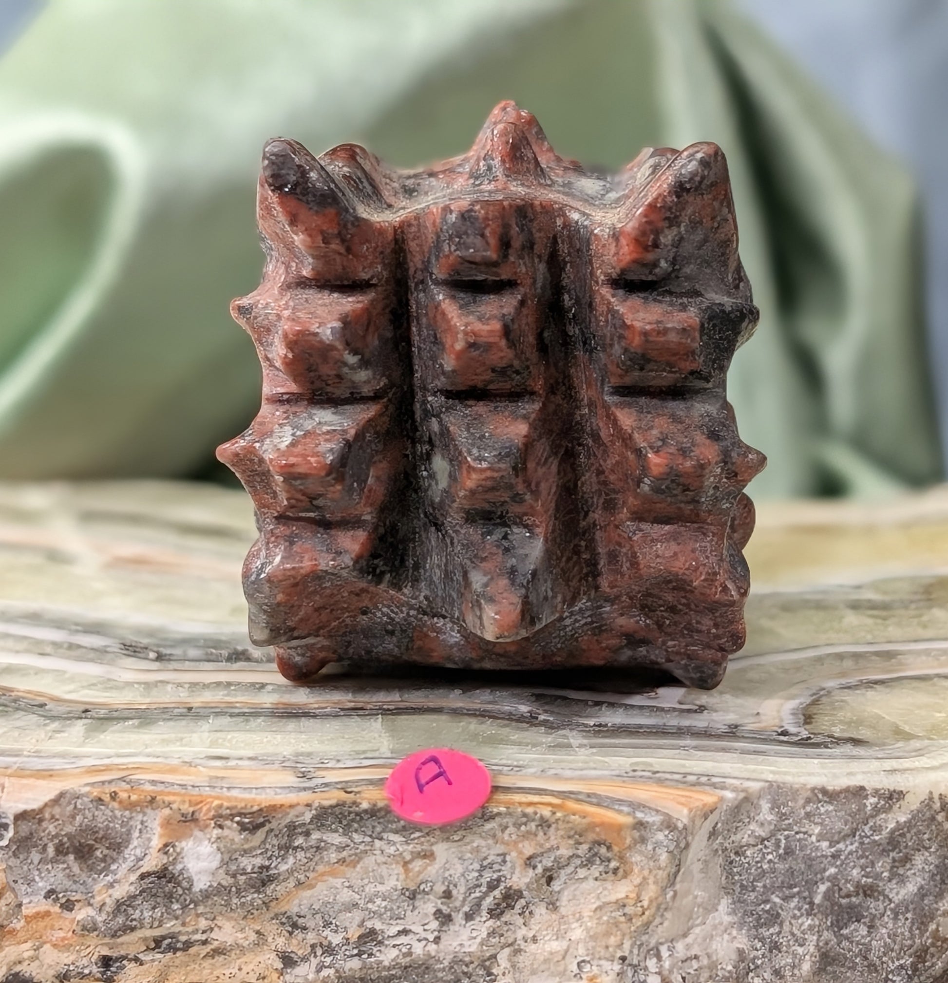 Red Larvikite Dragon Head