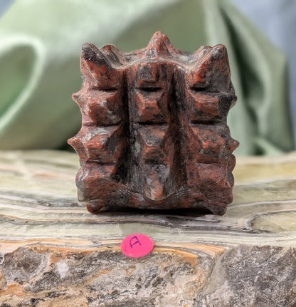 Red Larvikite Dragon Head