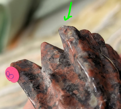 Red Larvikite Dragon Head