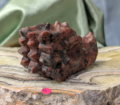 Red Larvikite Dragon Head