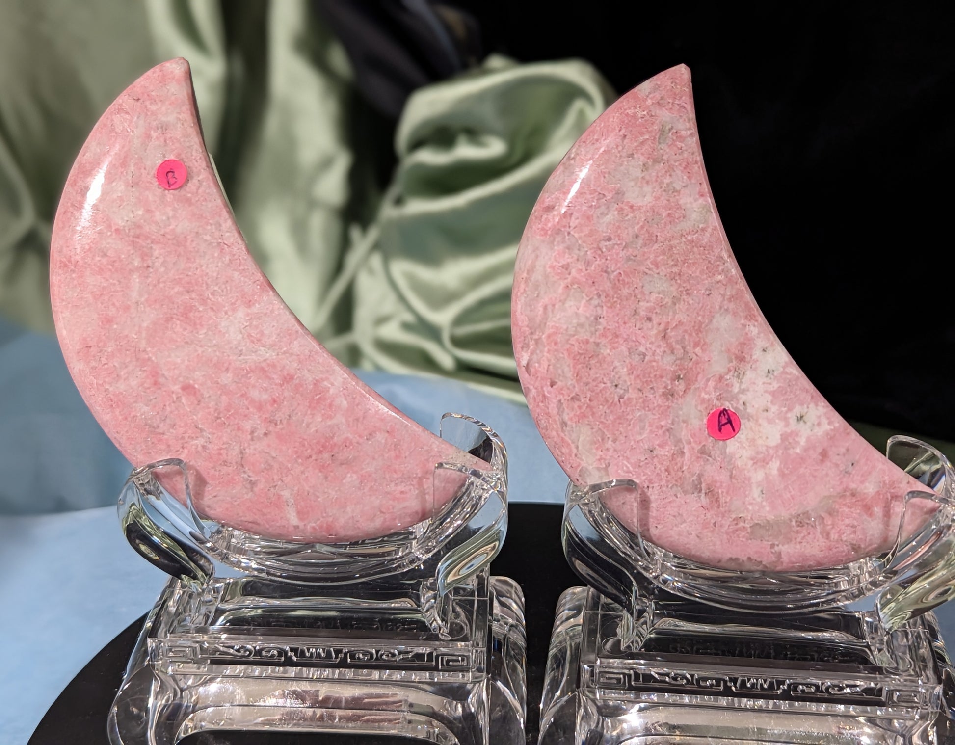 Rhodochrosite Crystal Moons