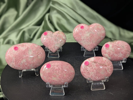 Rhodochrosite Hearts and Palms
