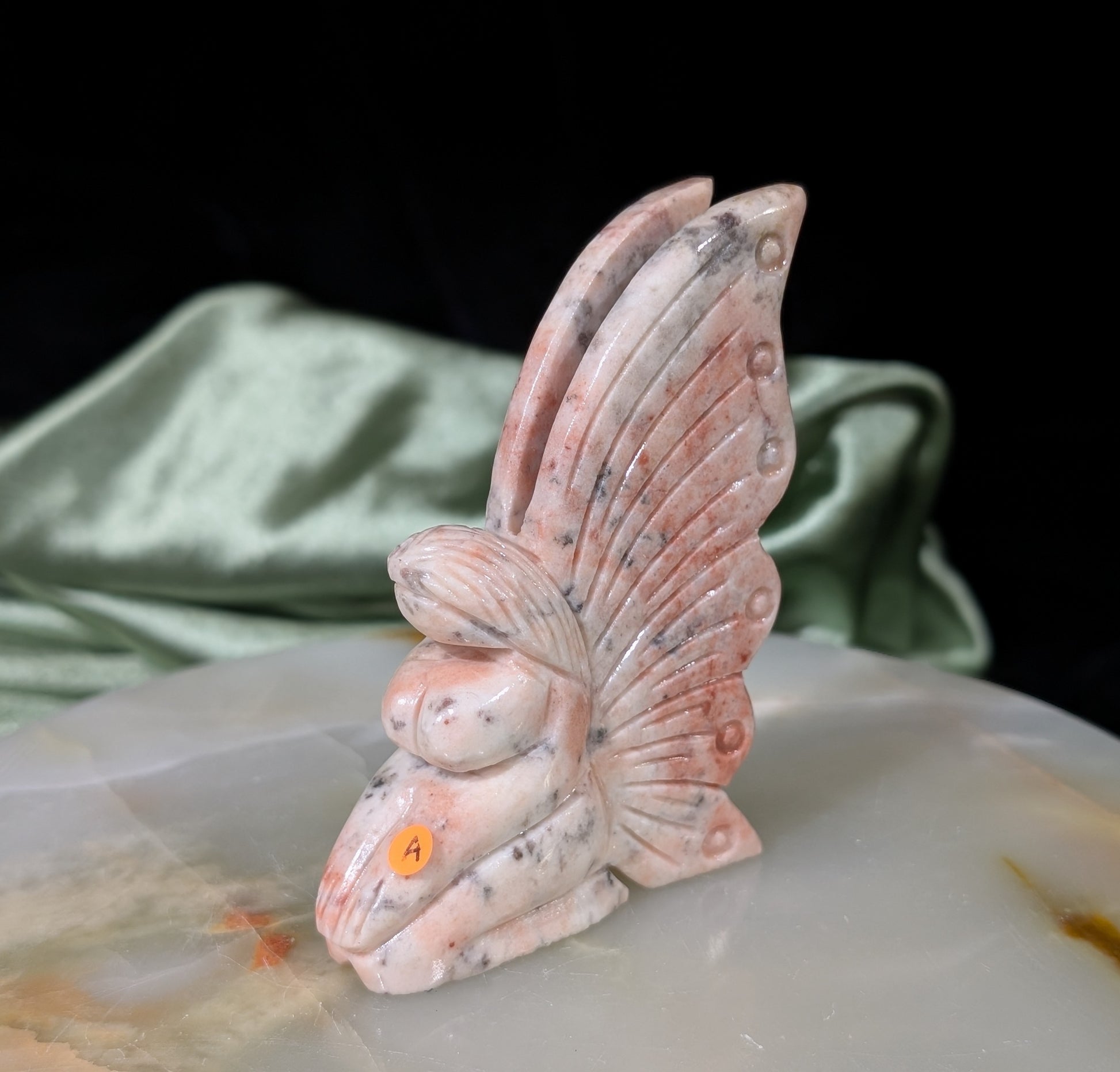 Rhodonite Full Figured Fairy Figurine