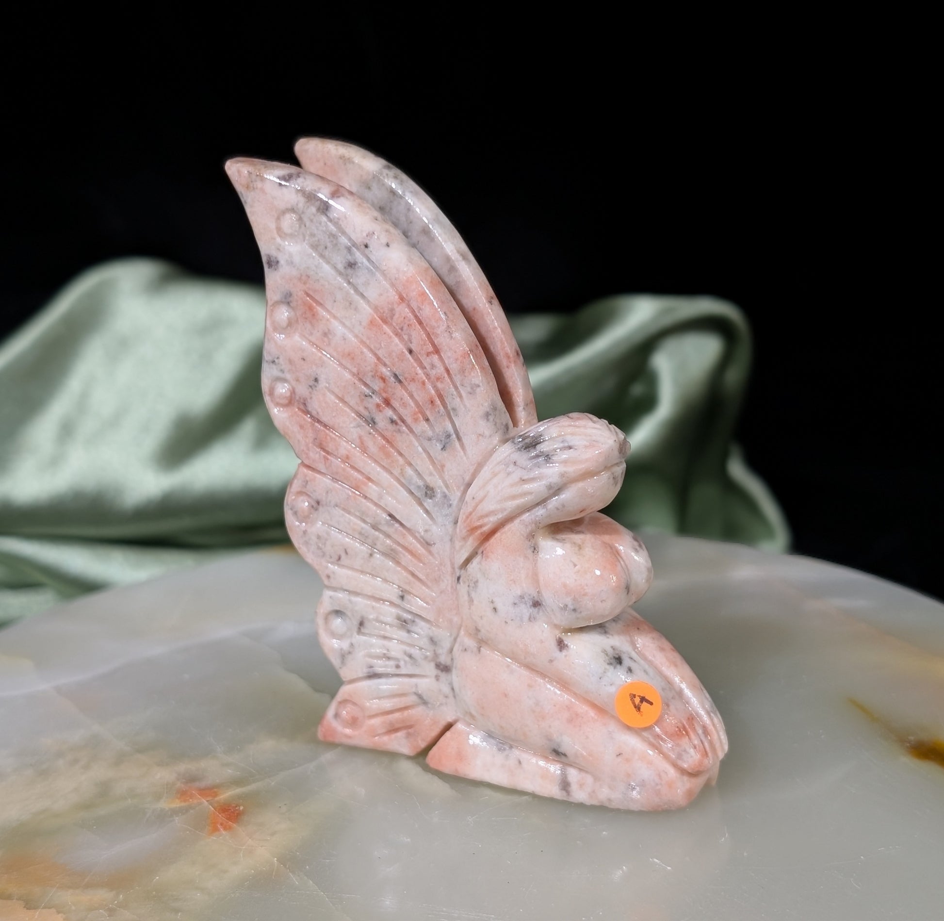 Rhodonite Full Figured Fairy Figurine