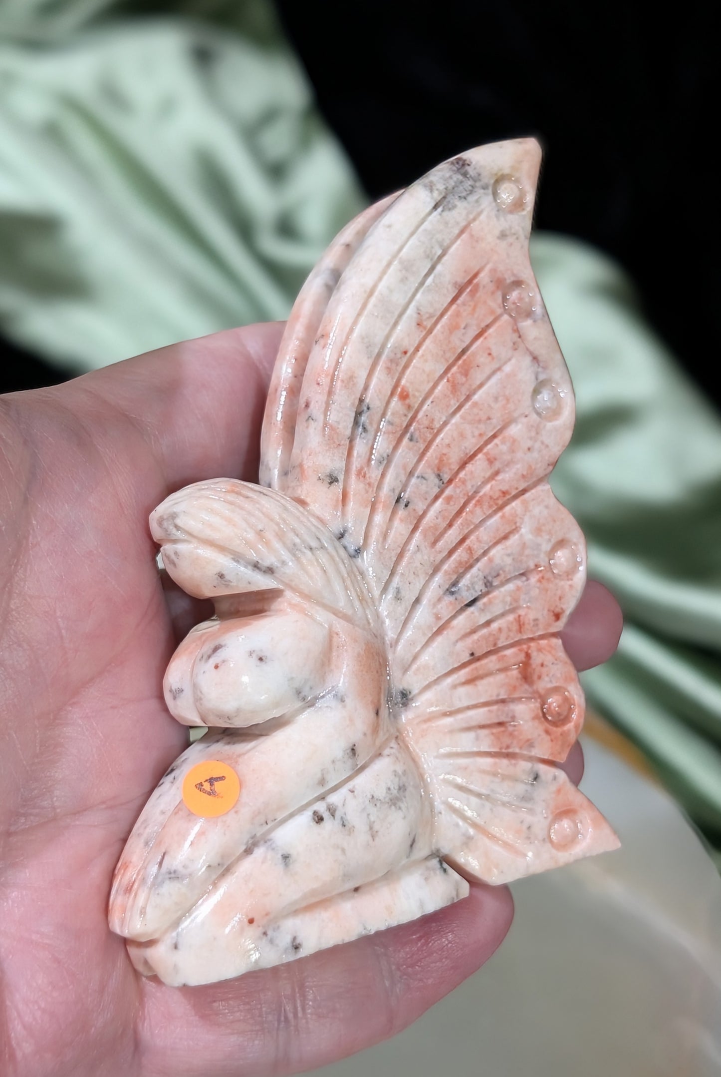 Rhodonite Full Figured Fairy Figurine