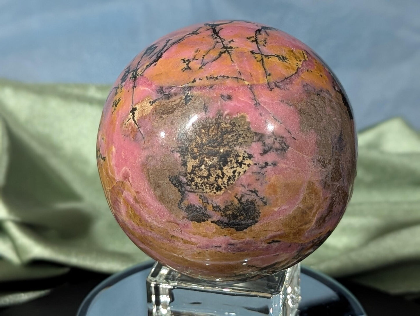 Large Pink Rhodonite Sphere