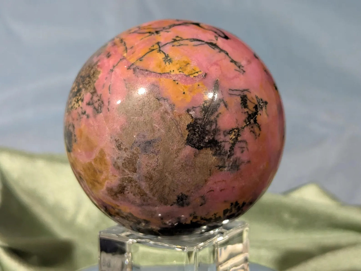 Large Pink Rhodonite Sphere