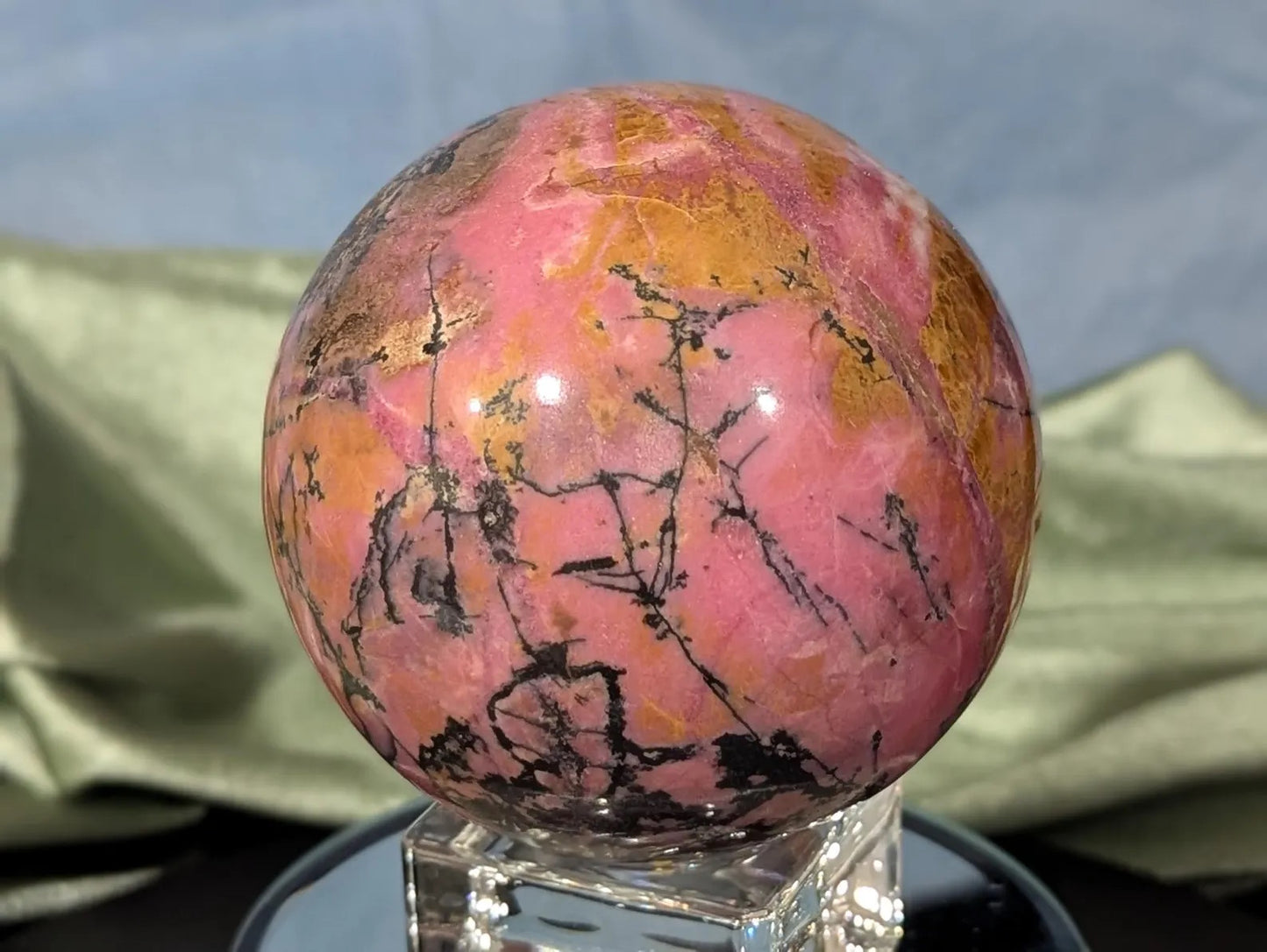 Large Pink Rhodonite Sphere