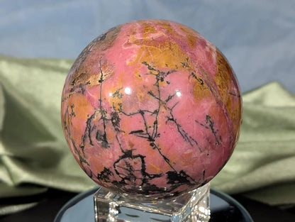 Large Pink Rhodonite Sphere
