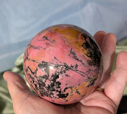 Large Pink Rhodonite Sphere
