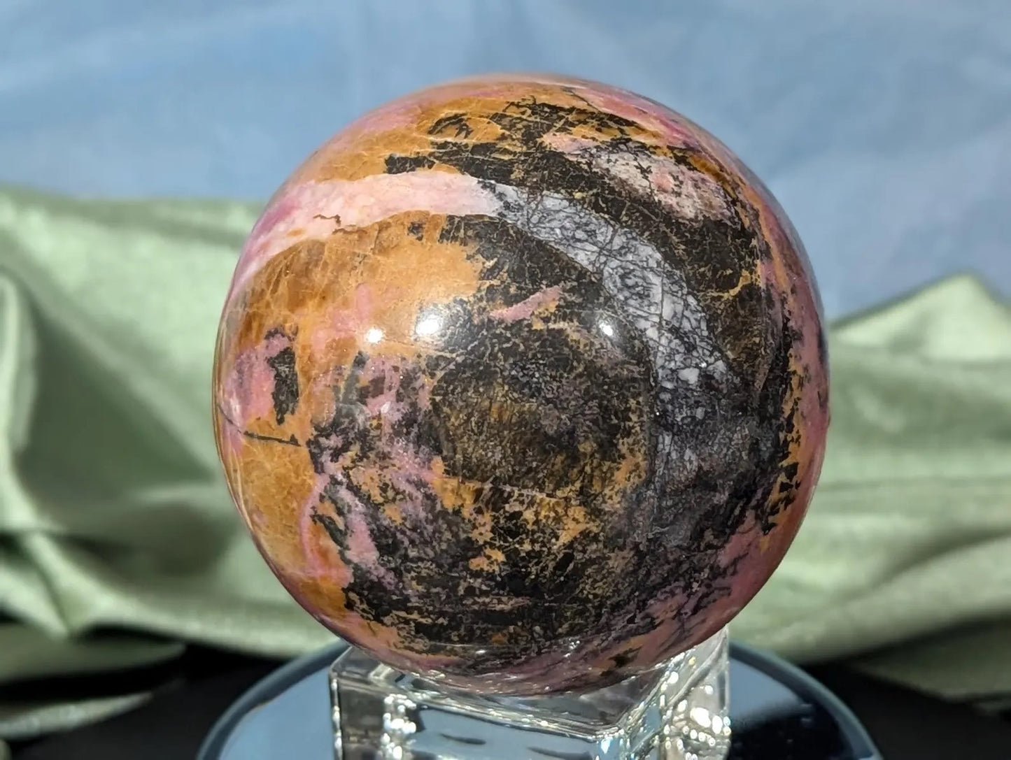 Large Pink Rhodonite Sphere
