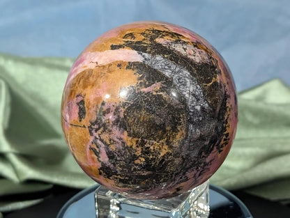 Large Pink Rhodonite Sphere