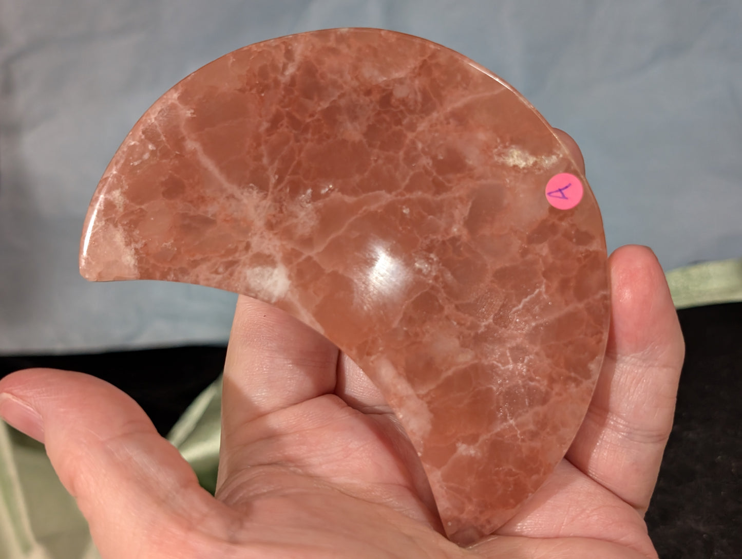 Rose Calcite Moon Bowl