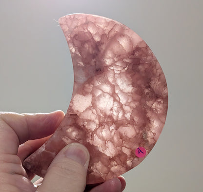 Translucent Rose Calcite Moon Bowl