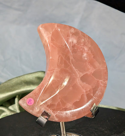Rose Calcite Moon Bowl
