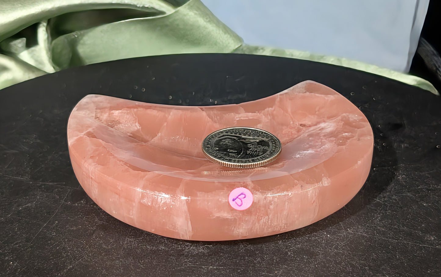 Rose Calcite Moon Bowl