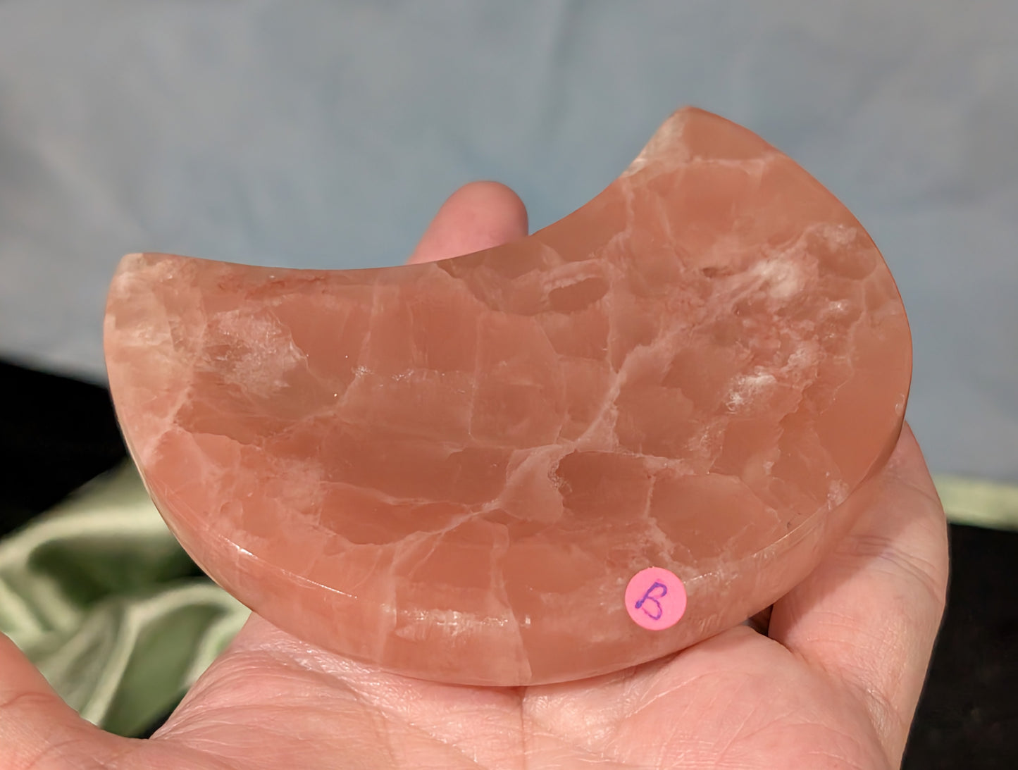 Rose Calcite Moon Bowl