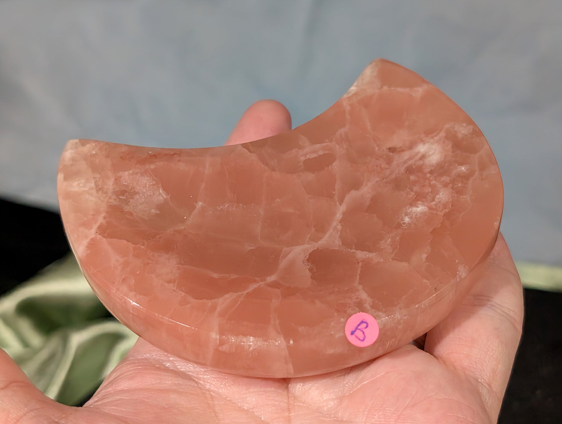 Rose Calcite Moon Bowl