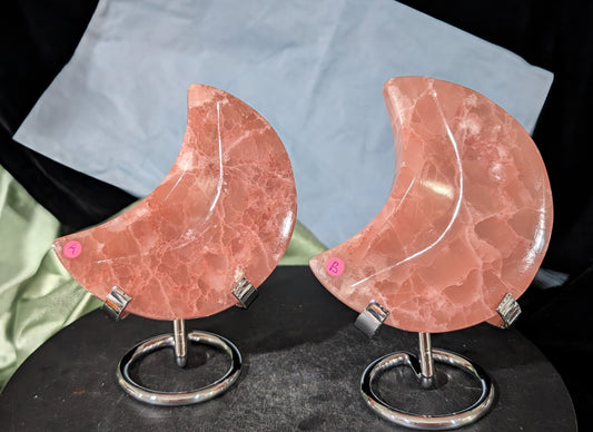 Rose Calcite Moon Bowls