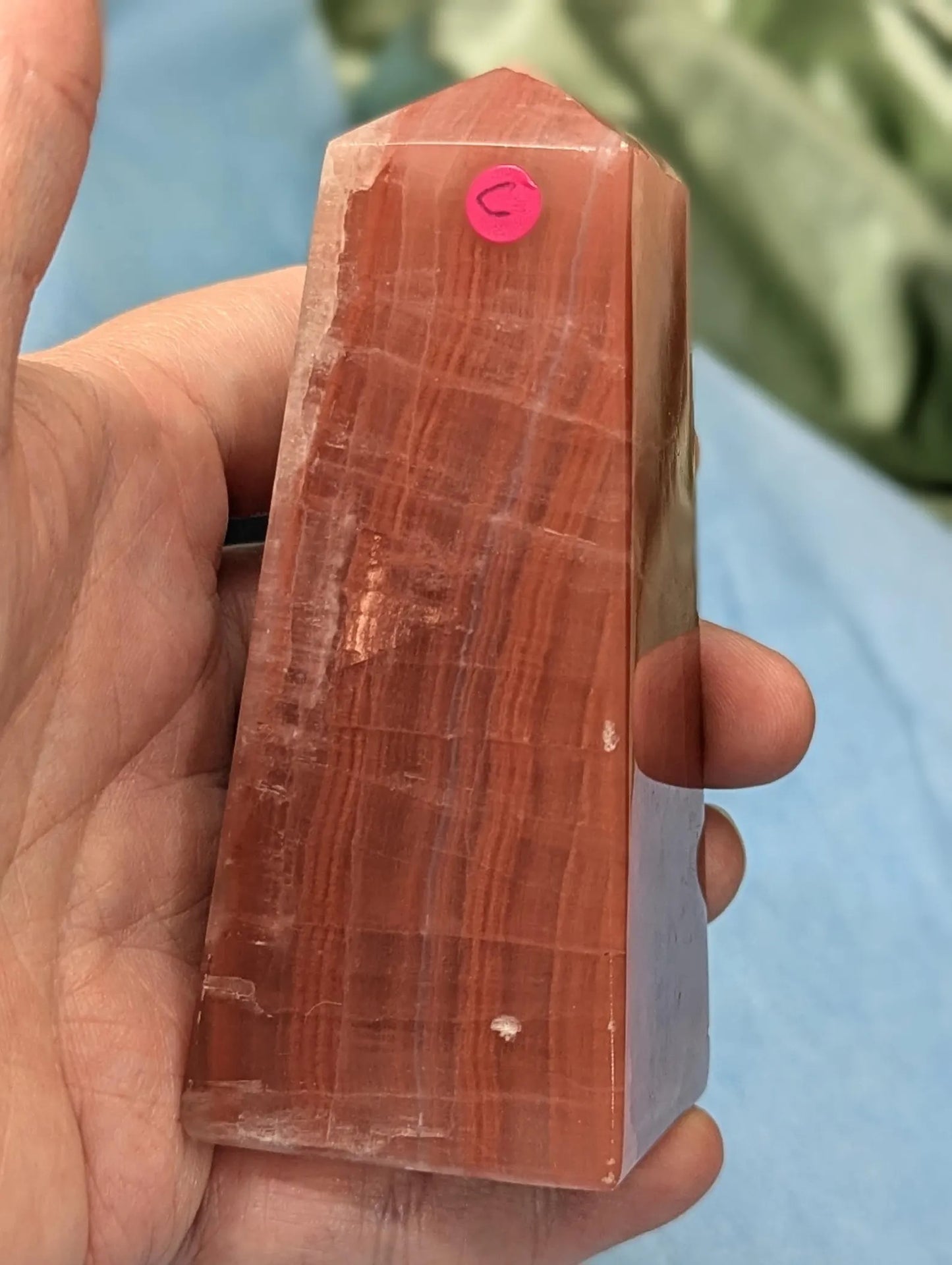Rose Calcite Tower