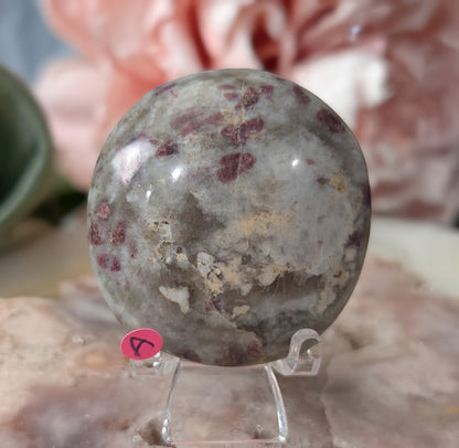 Rubellite Tourmaline Palm Stone