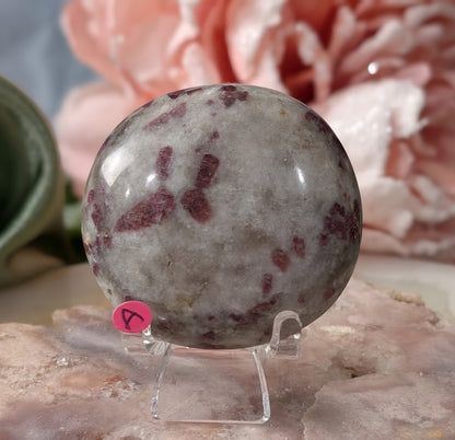 Rubellite Tourmaline Palm Stone
