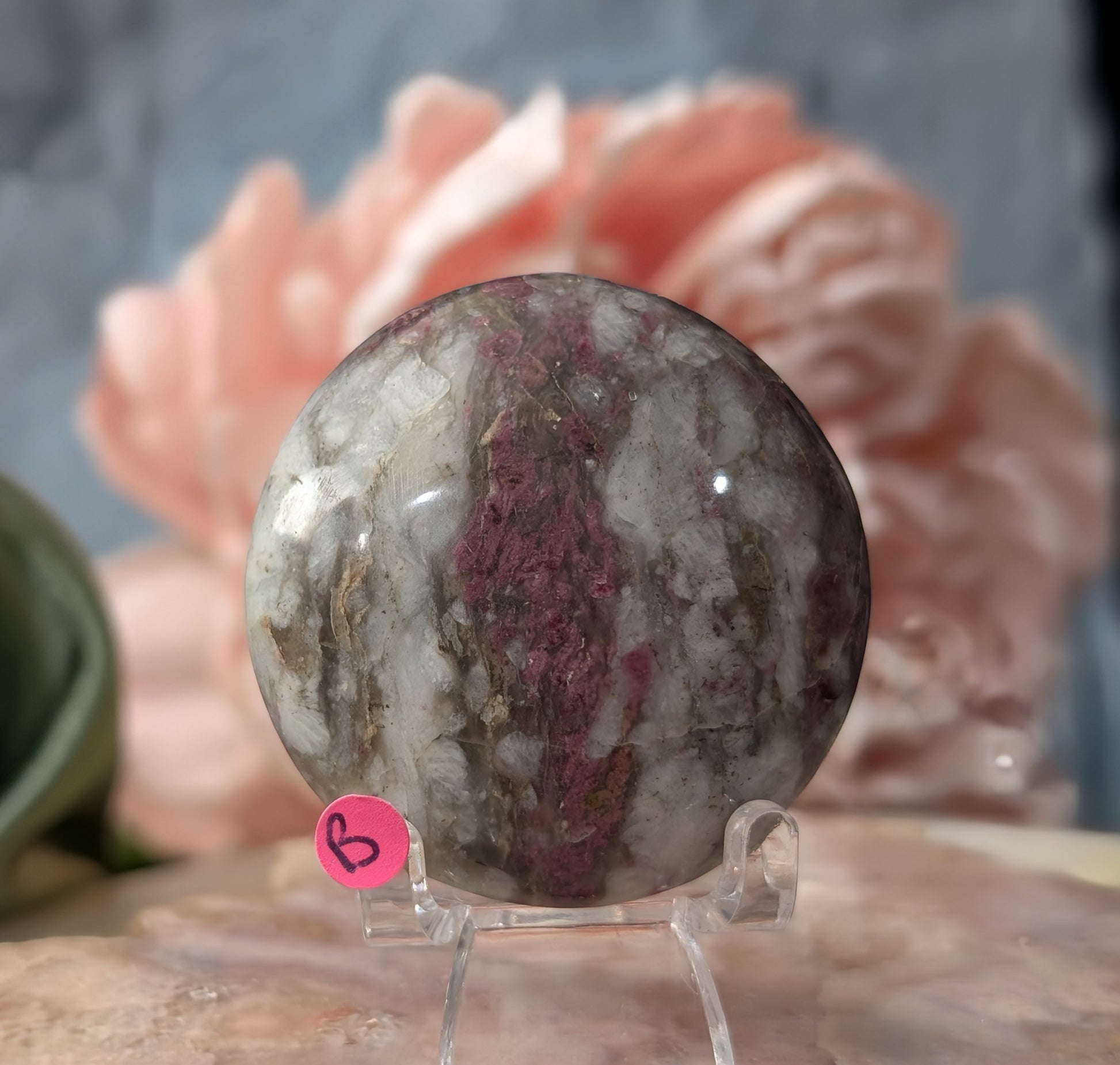 Rubellite Tourmaline Palm Stone