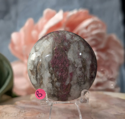 Rubellite Tourmaline Palm Stone