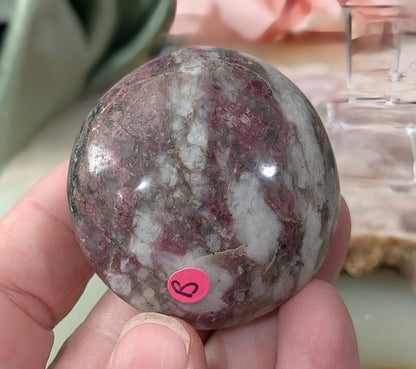 Rubellite Tourmaline Palm Stone