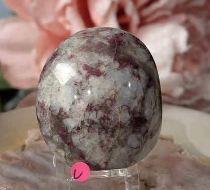 Rubellite Tourmaline Palm Stone